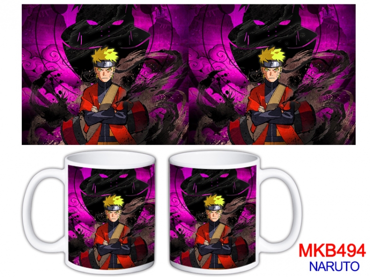 Naruto Anime color printing ceramic mug cup price for 5 pcs MKB-494