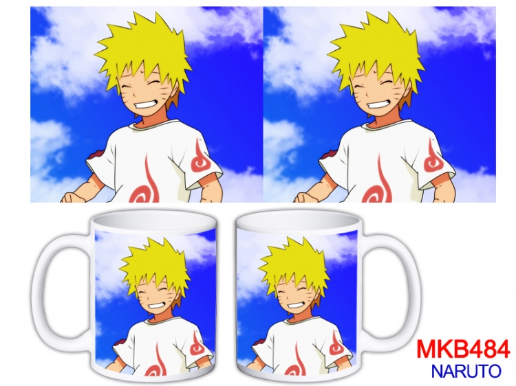 Naruto Anime color printing ceramic mug cup price for 5 pcs MKB-484