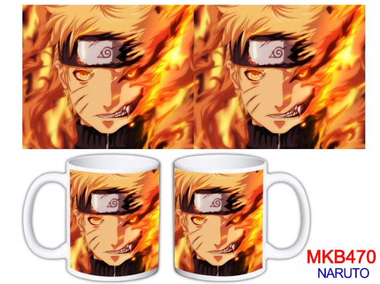 Naruto Anime color printing ceramic mug cup price for 5 pcs MKB-470