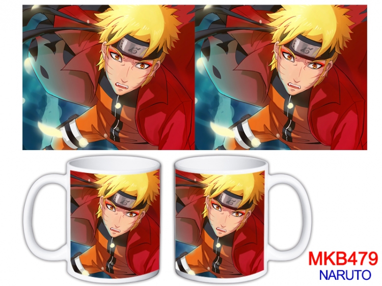 Naruto Anime color printing ceramic mug cup price for 5 pcs MKB-479