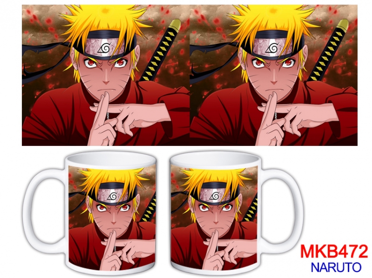 Naruto Anime color printing ceramic mug cup price for 5 pcs  MKB-472