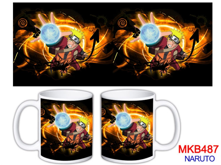 Naruto Anime color printing ceramic mug cup price for 5 pcs MKB-487