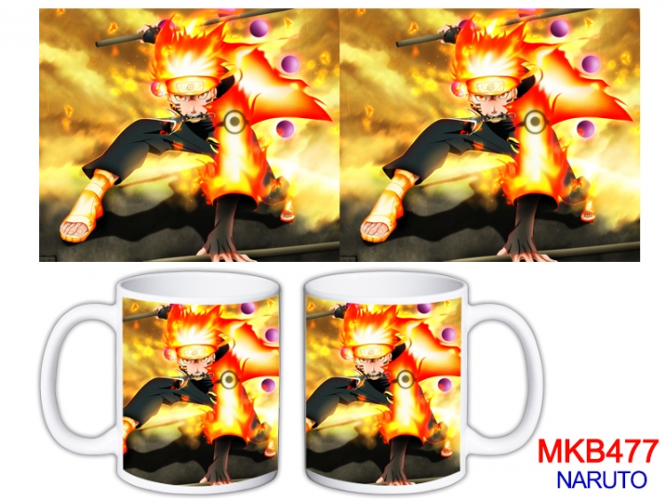 Naruto Anime color printing ceramic mug cup price for 5 pcs MKB-477