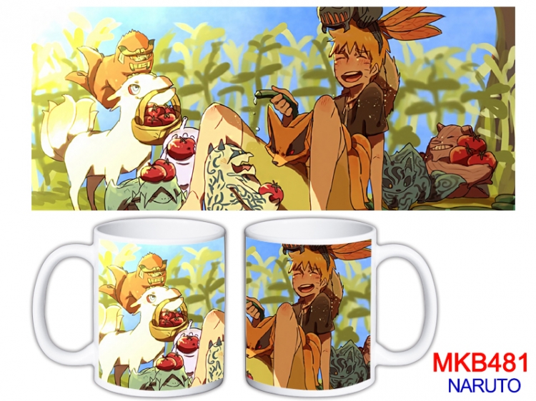 Naruto Anime color printing ceramic mug cup price for 5 pcs MKB481