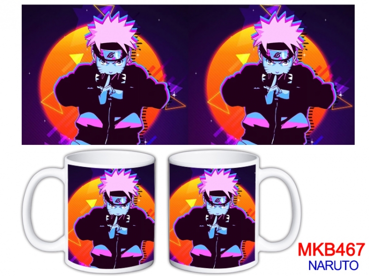 Naruto Anime color printing ceramic mug cup price for 5 pcs MKB-467