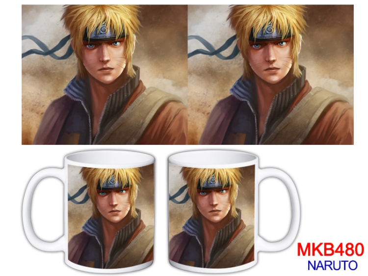 Naruto Anime color printing ceramic mug cup price for 5 pcs  MKB-480