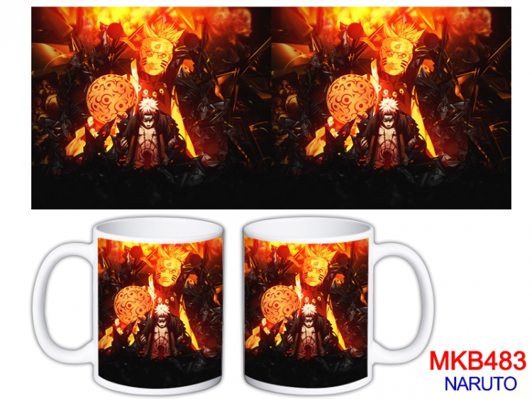 Naruto Anime color printing ceramic mug cup price for 5 pcs  MKB-483