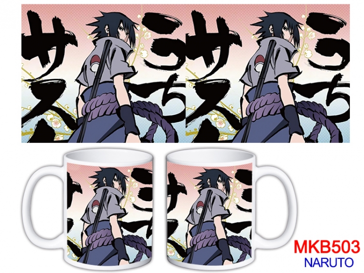 Naruto Anime color printing ceramic mug cup price for 5 pcs MKB-503