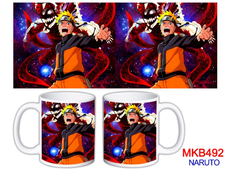 Naruto Anime color printing ceramic mug cup price for 5 pcs MKB-492