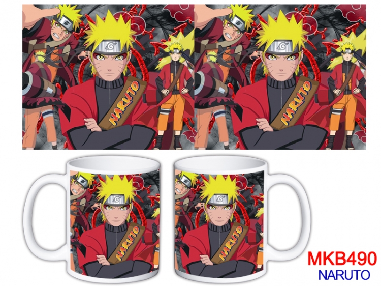 Naruto Anime color printing ceramic mug cup price for 5 pcs  MKB-490
