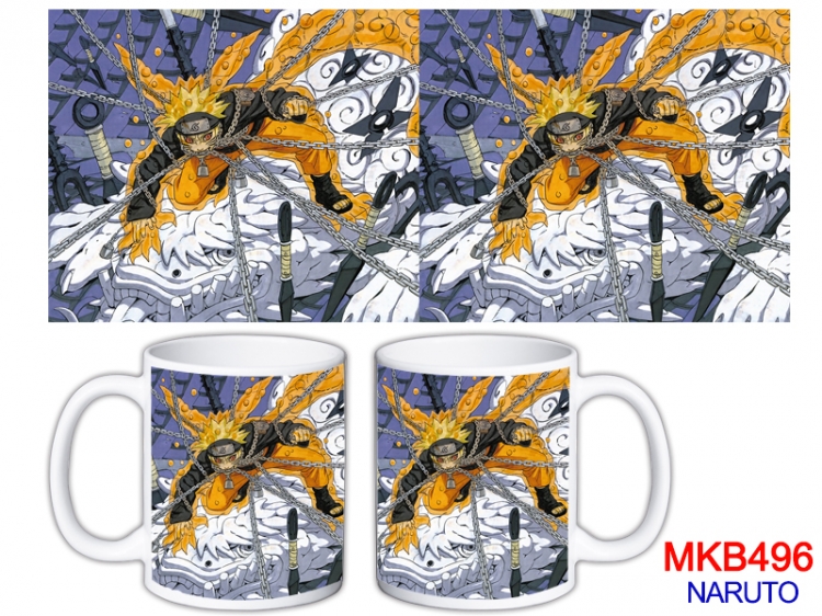 Naruto Anime color printing ceramic mug cup price for 5 pcs MKB-496