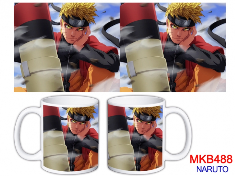 Naruto Anime color printing ceramic mug cup price for 5 pcs  MKB-488