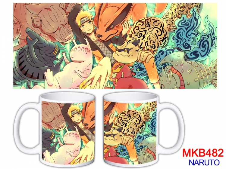 Naruto Anime color printing ceramic mug cup price for 5 pcs MKB-482