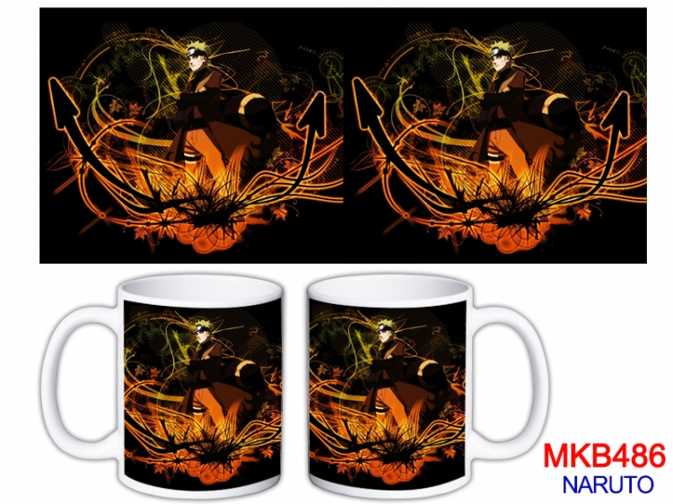 Naruto Anime color printing ceramic mug cup price for 5 pcs  MKB-486