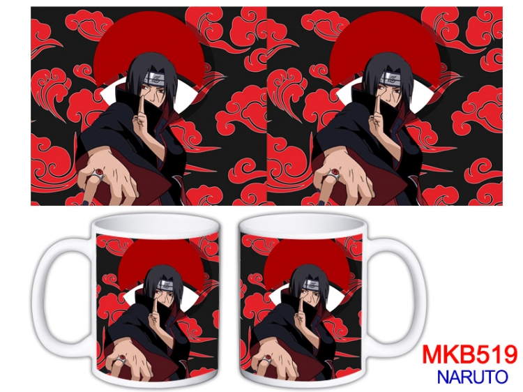 Naruto Anime color printing ceramic mug cup price for 5 pcs MKB-519