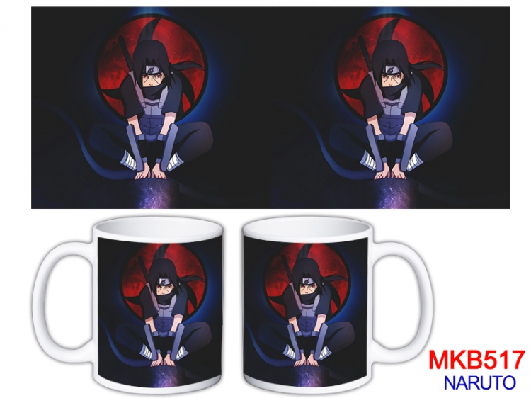 Naruto Anime color printing ceramic mug cup price for 5 pcs MKB-517