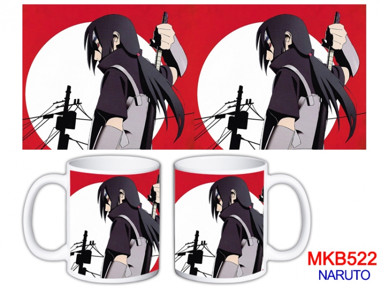 Naruto Anime color printing ceramic mug cup price for 5 pcs MKB-522