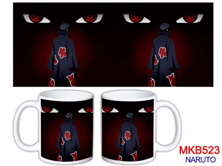 Naruto Anime color printing ceramic mug cup price for 5 pcs MKB-523