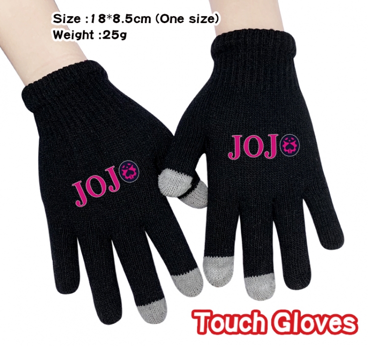 JoJos Bizarre Adventure Anime knitted full finger gloves 18X8.5CM