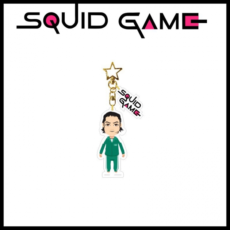 Squid Game Pentagram Acrylic Keychain Pendant Jewelry price for 5 pcs  TSK023-6