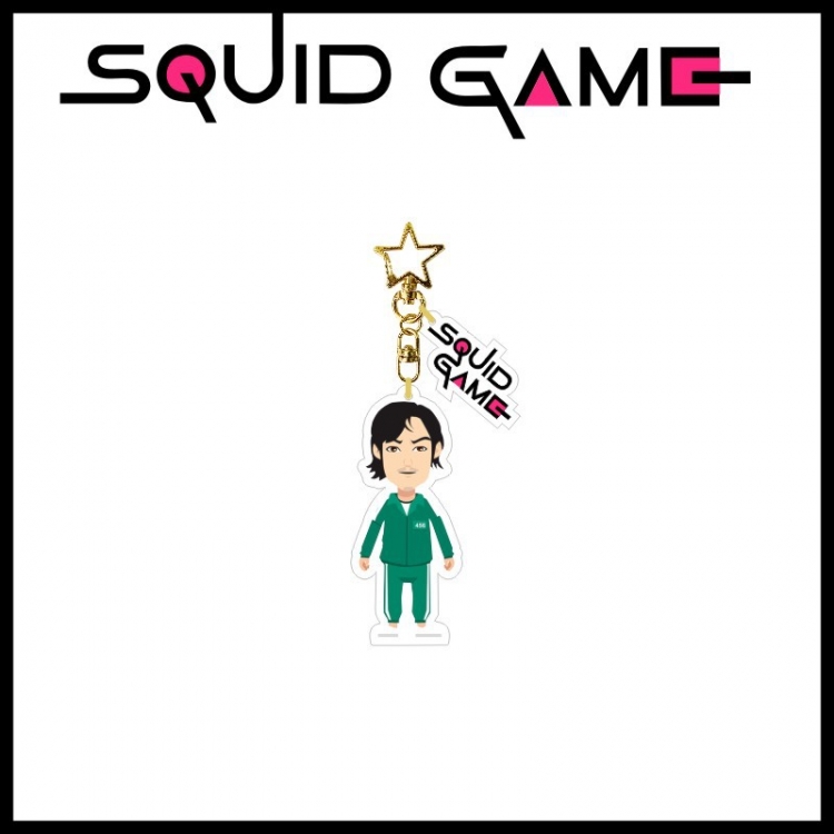 Squid Game Pentagram Acrylic Keychain Pendant Jewelry  price for 5 pcs TSK023-10