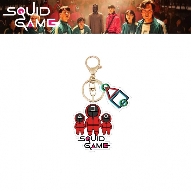 Squid Game Acrylic keychain pendant jewelry price for 5 pcs  YSK024-2