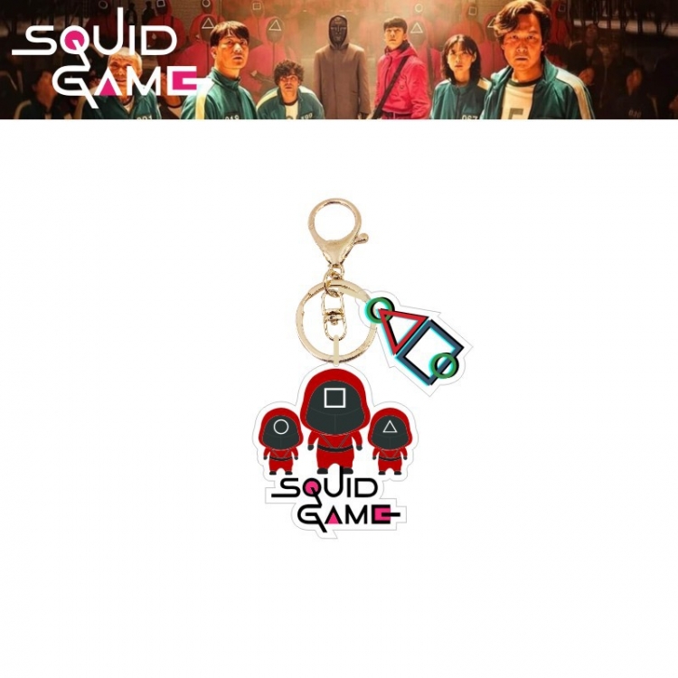 Squid Game Acrylic keychain pendant jewelry price for 5 pcs  YSK024-1