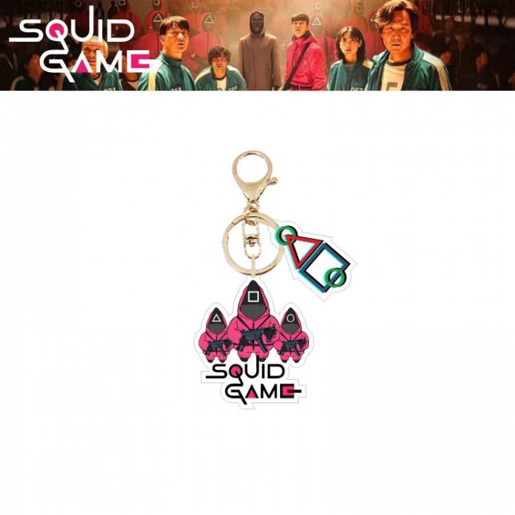 Squid Game Acrylic keychain pendant jewelry price for 5 pcs YSK024-6