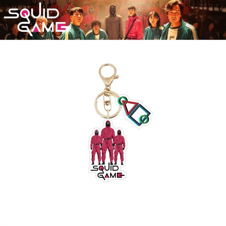 Squid Game Acrylic keychain pendant jewelry price for 5 pcs YSK024-7
