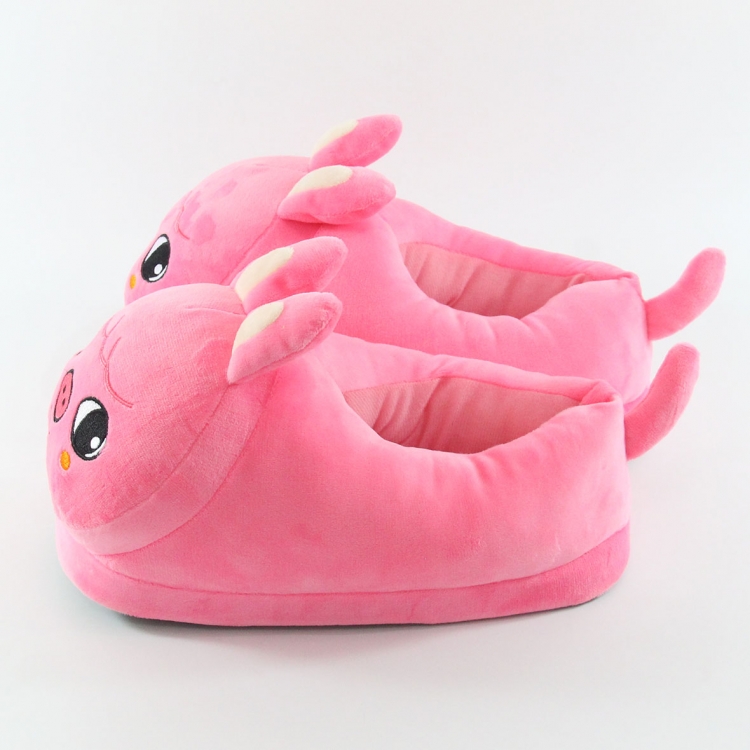 Pink pig All-inclusive foot crystal super soft warm plush shoes 28x13x8cm