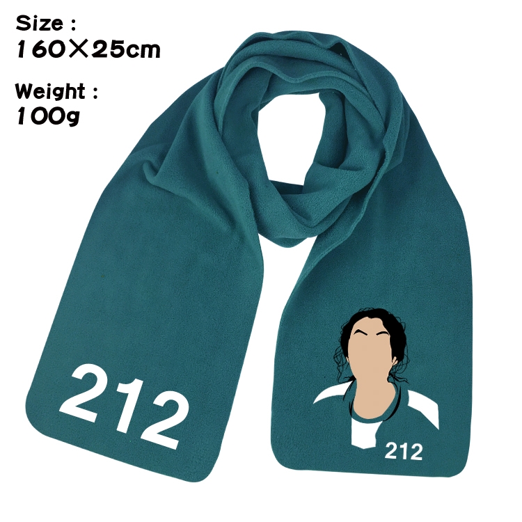 Squid Game Peripheral printed warm scarf shawl 160x25cm