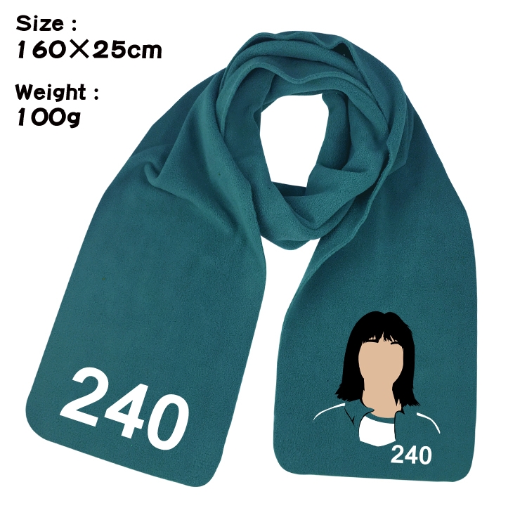 Squid Game Peripheral printed warm scarf shawl 160x25cm