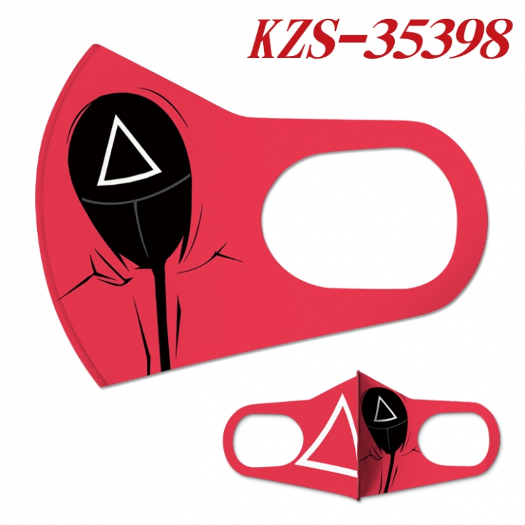 Squid Game  Anime full-color two-piece Masks price for 5 pcs  KZS-35398A