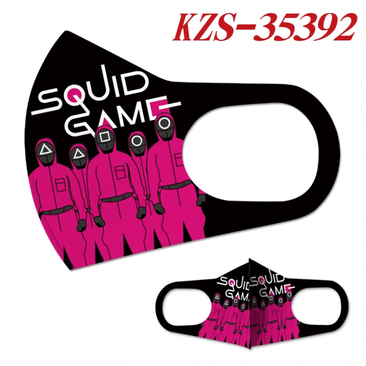 Squid Game  Anime full-color two-piece Masks price for 5 pcs KZS-35392A