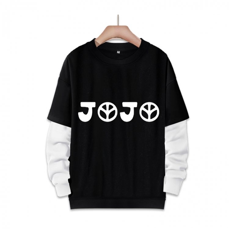  JoJos Bizarre Adventure Anime fake two-piece thick round neck sweater  from S to 3XL