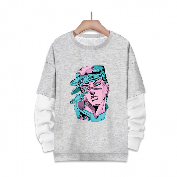  JoJos Bizarre Adventure Anime fake two-piece thick round neck sweater  from S to 3XL