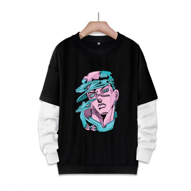  JoJos Bizarre Adventure Anime fake two-piece thick round neck sweater  from S to 3XL