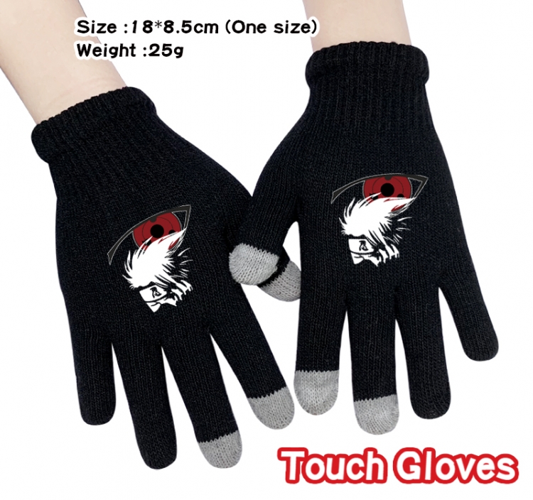 Naruto Anime knitted full finger gloves 18X8.5CM