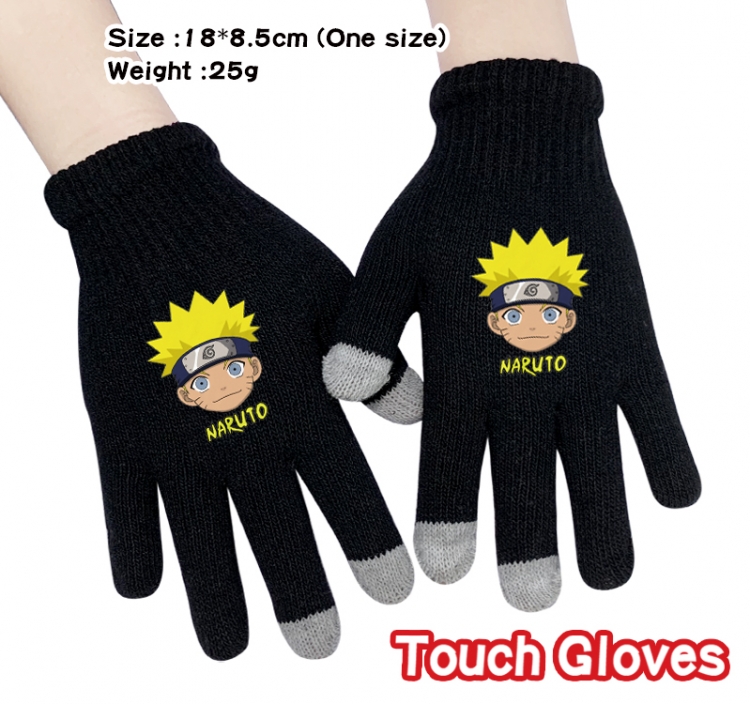 Naruto Anime knitted full finger gloves 18X8.5CM