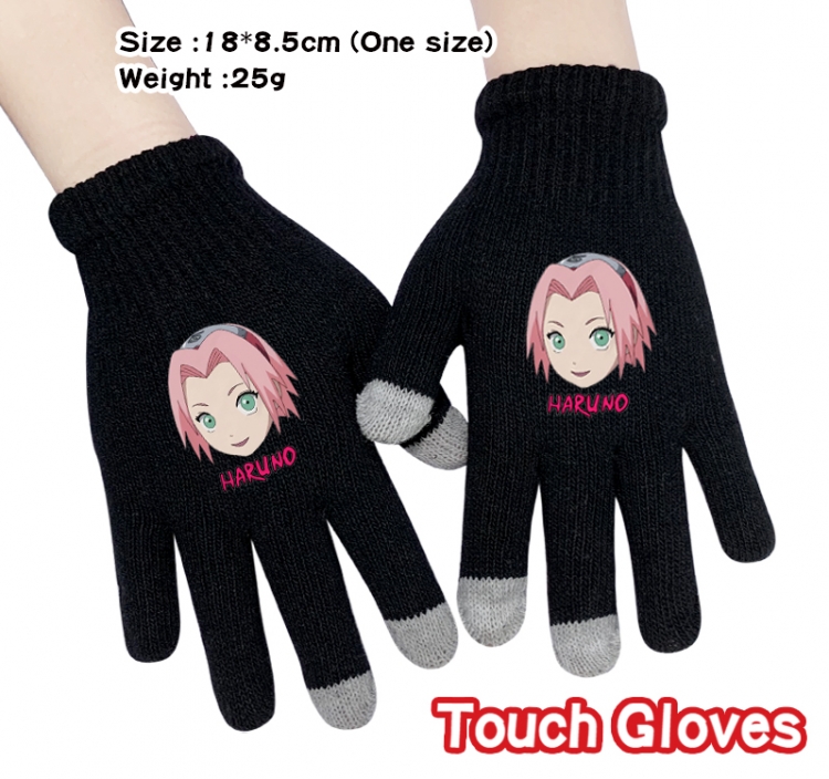 Naruto Anime knitted full finger gloves 18X8.5CM