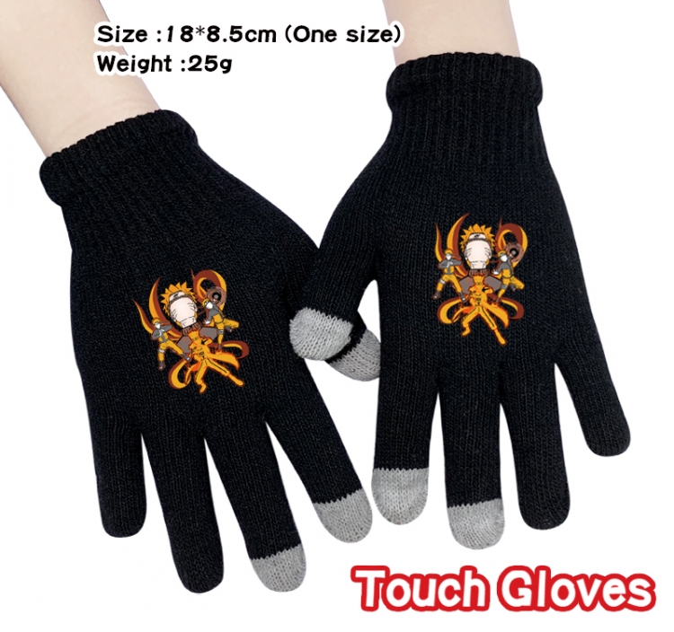 Naruto Anime knitted full finger gloves 18X8.5CM