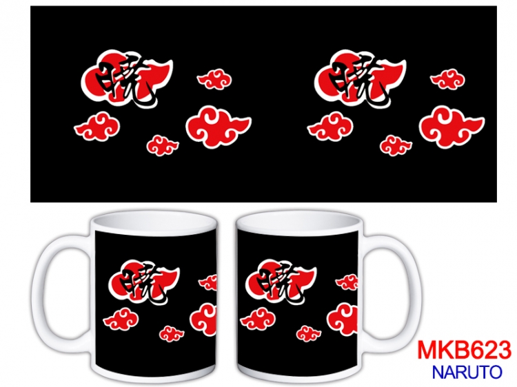 Naruto Anime color printing ceramic mug cup price for 5 pcs MKB-623