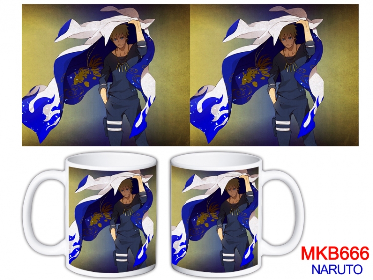 Naruto Anime color printing ceramic mug cup price for 5 pcs MKB-666