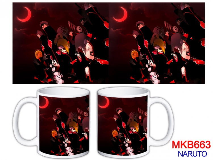 Naruto Anime color printing ceramic mug cup price for 5 pcs MKB-663