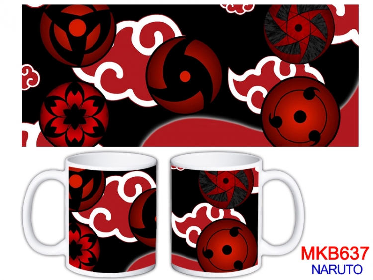 Naruto Anime color printing ceramic mug cup price for 5 pcs  MKB-637