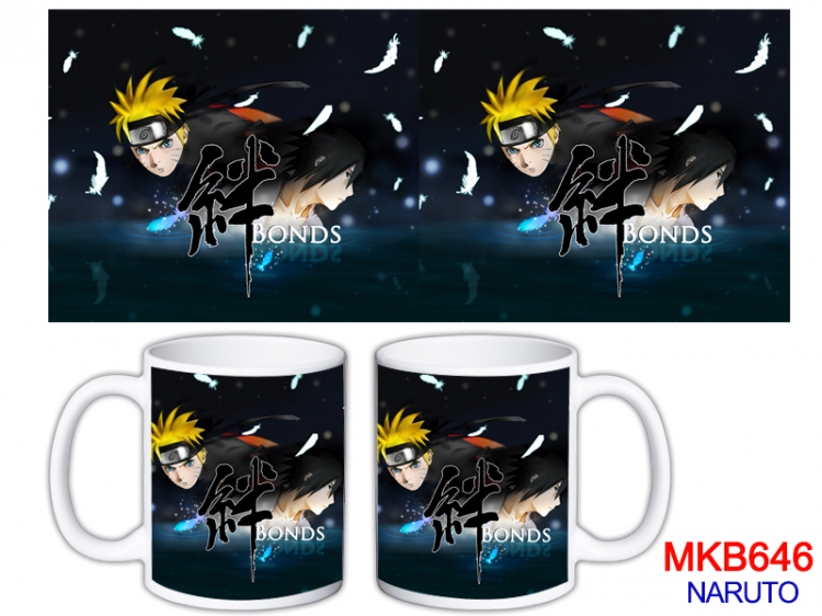 Naruto Anime color printing ceramic mug cup price for 5 pcs MKB-646