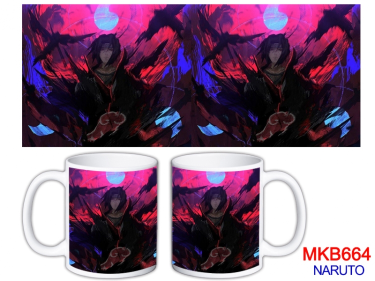 Naruto Anime color printing ceramic mug cup price for 5 pcs MKB-664