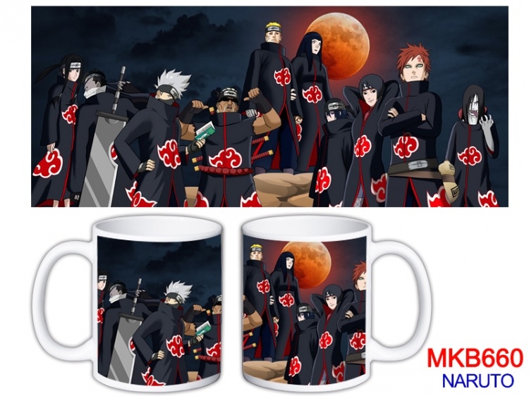 Naruto Anime color printing ceramic mug cup price for 5 pcs MKB-660