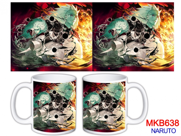 Naruto Anime color printing ceramic mug cup price for 5 pcs MKB-638