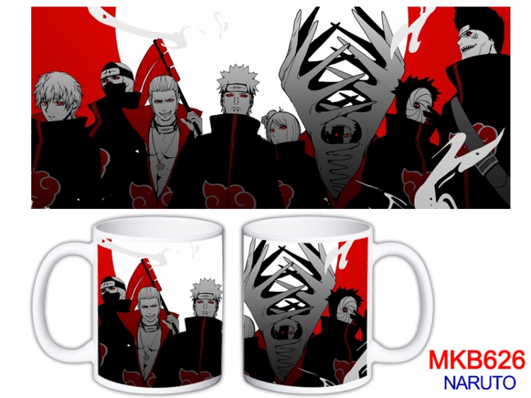Naruto Anime color printing ceramic mug cup price for 5 pcs MKB-626